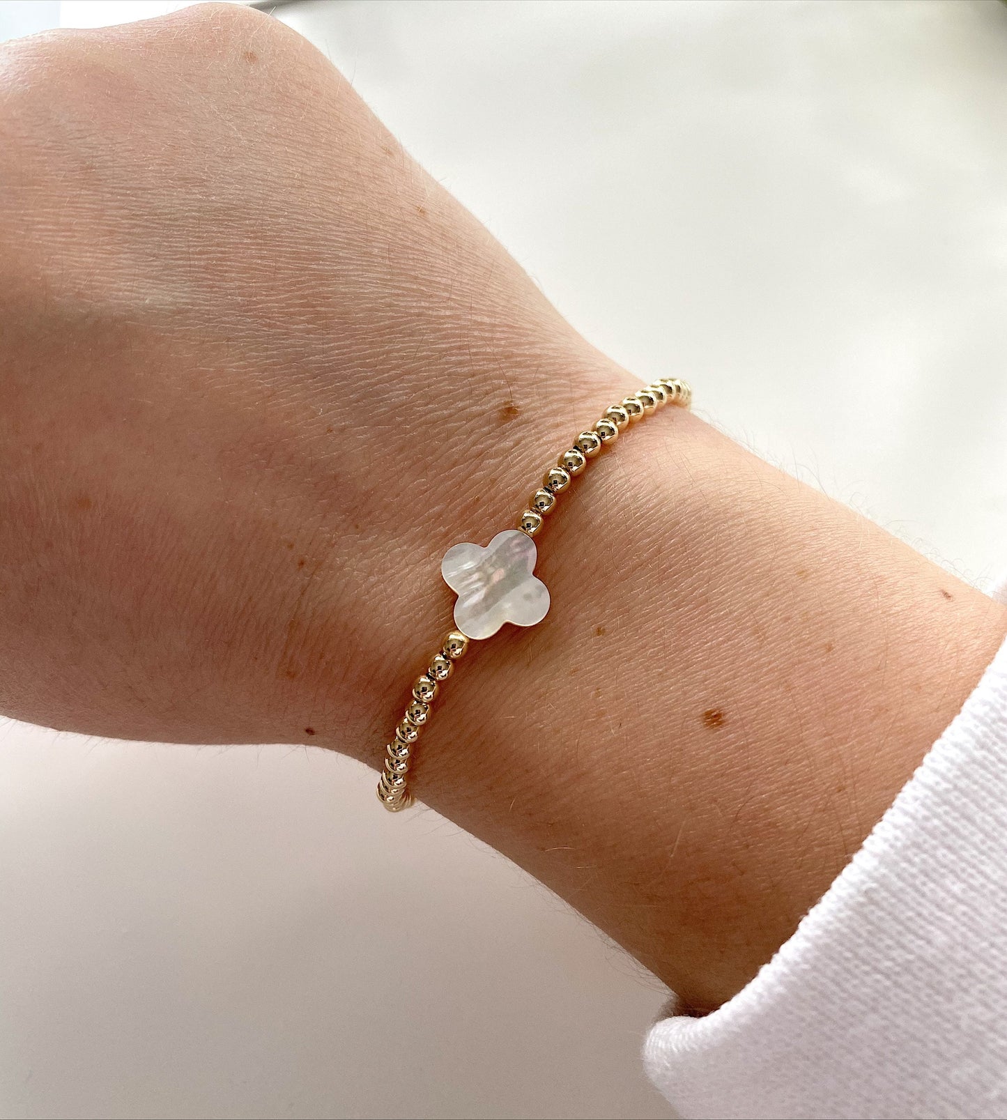 The Mother of Pearl Clover Bracelet
