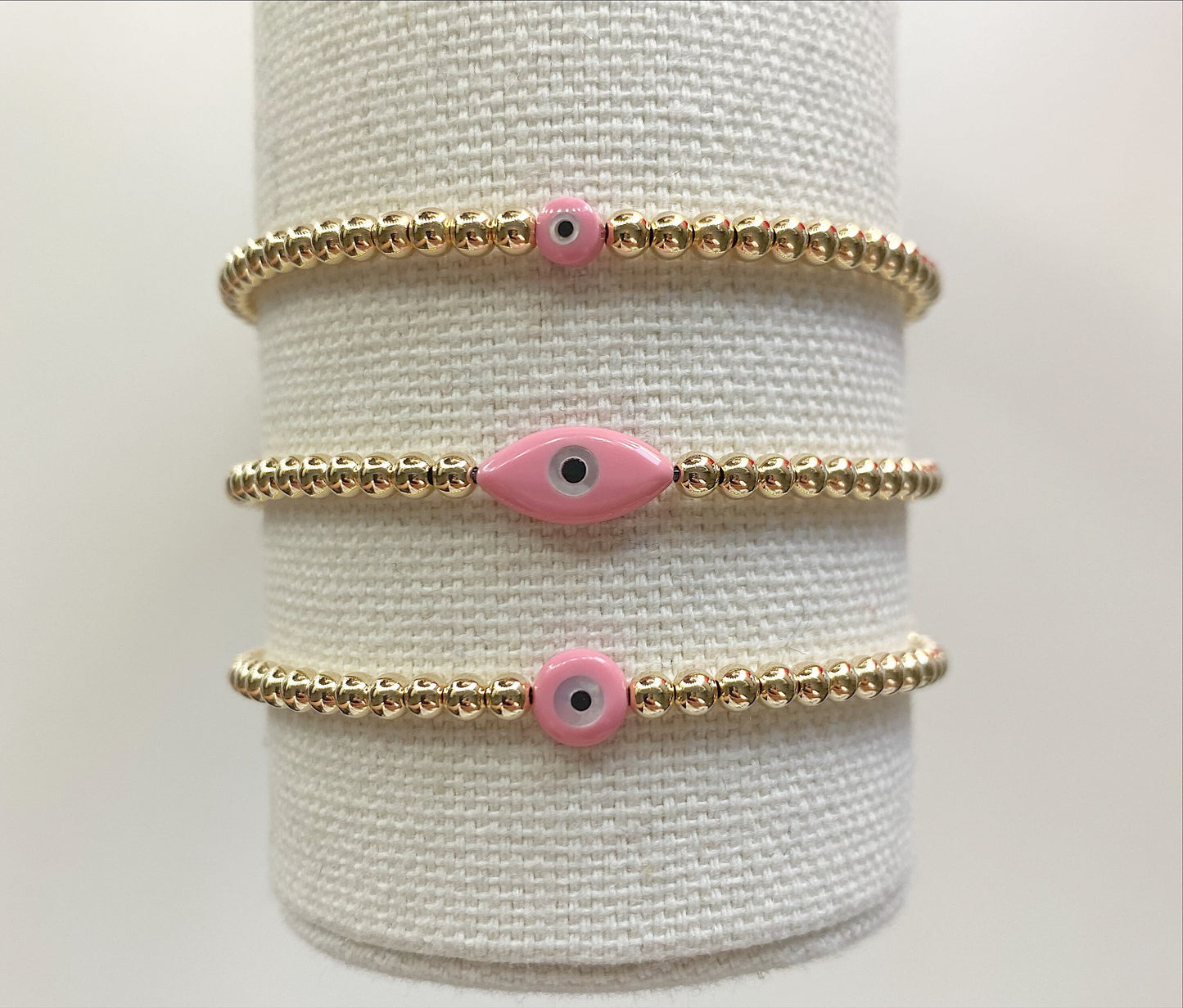 I Believe in Pink Evil Eye Bracelet