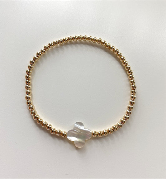 The Mother of Pearl Clover Bracelet